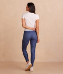 The Colorblocked High Rise 7/8 Legging - Gingham in Blue Mountain & Toffee