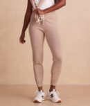 The Coziest Cashmere Blend Jogger - Toffee & White Sand