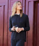 The Coziest Cashmere Blend Hoodie - Charcoal & White Sand
