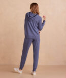The Coziest Cashmere Blend Jogger - Steel & Midnight