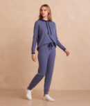The Coziest Cashmere Blend Jogger - Steel & Midnight