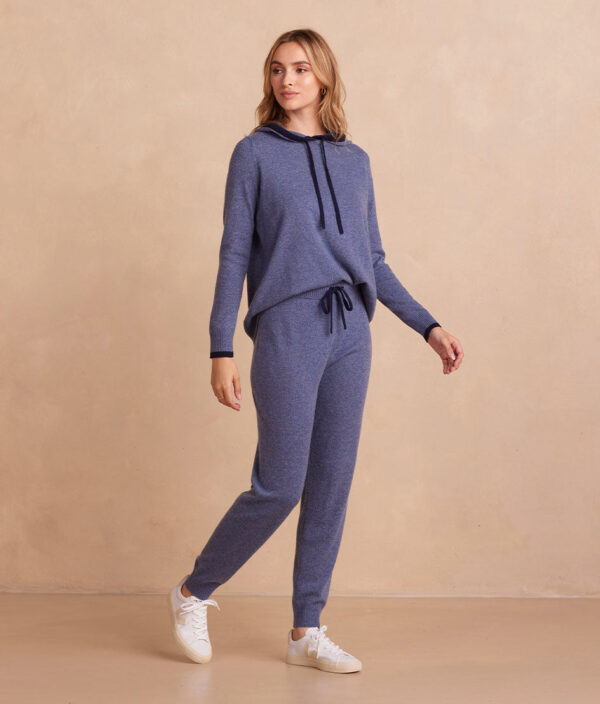The Coziest Cashmere Blend Jogger - Steel & Midnight - Image 3