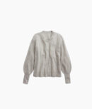 The Coziest Cashmere Blend Bishop-Sleeve Sweater - Wolf