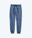 The Coziest Cashmere Blend Jogger - Steel & Midnight