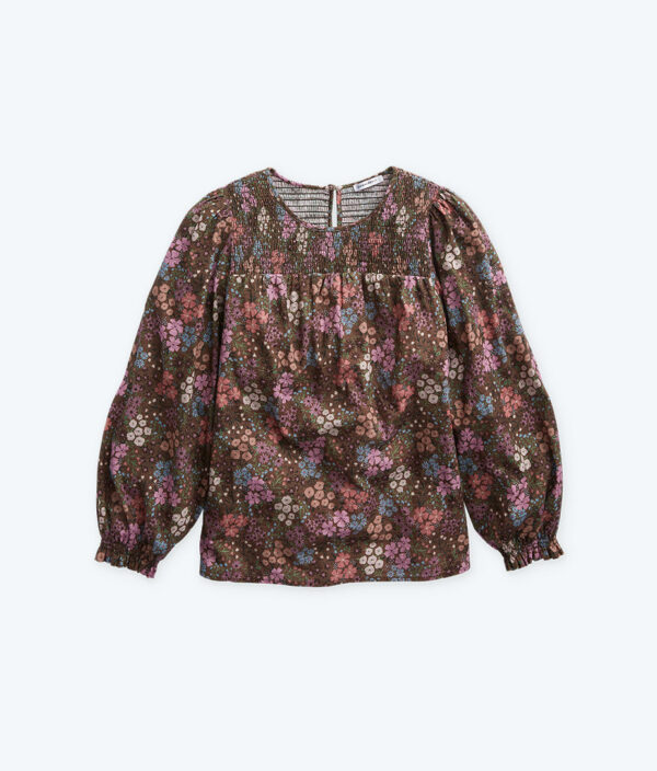 The Perfect Smocked Cotton Top - Autumn Meadow - Image 3