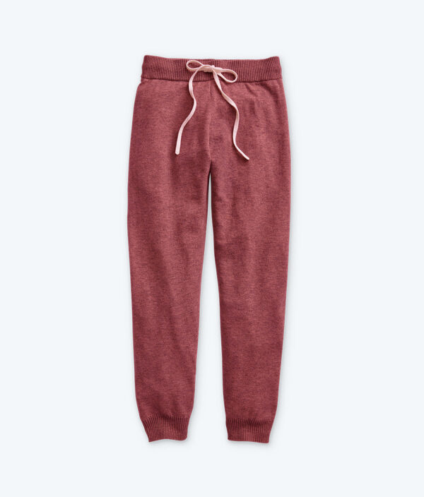 The Coziest Cashmere Blend Jogger - Rosewood & Shell - Image 6