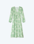 The Cinched Waist Caftan Dress - Vintage Floral in Ivy
