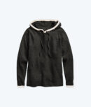 The Coziest Cashmere Blend Hoodie - Charcoal & White Sand