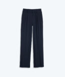 The Classic Pleat Straight Leg Trouser Pant - Midnight