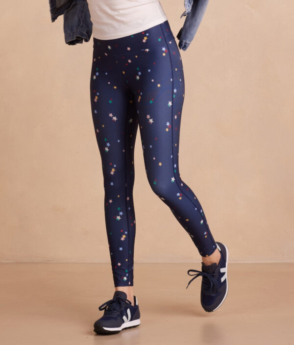 The Do-It-All High Rise 7/8 Leggings - Small Scatter Stars in Deep Sea - Image 3