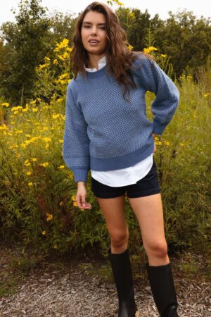 The Luxe Cashmere Blend Mix Stitch Sweater - Admiral & Dune
