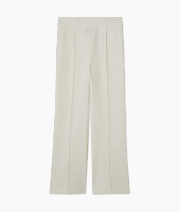 The Icon Ponte Pintuck Trouser Pant - White Sand - Image 5