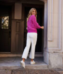 The Icon Ponte Pintuck Trouser Pant - White Sand