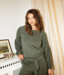The Softest French Terry Boatneck Pullover - Olive