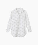 The Perfect Boyfriend Shirt - White Sand & Sea Urchin Pin Dot