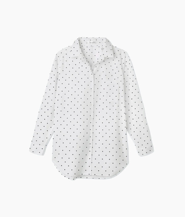 The Perfect Boyfriend Shirt - White Sand & Sea Urchin Pin Dot - Image 3