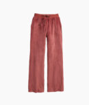 The Plush Velour Lounge Pant - Rosewood