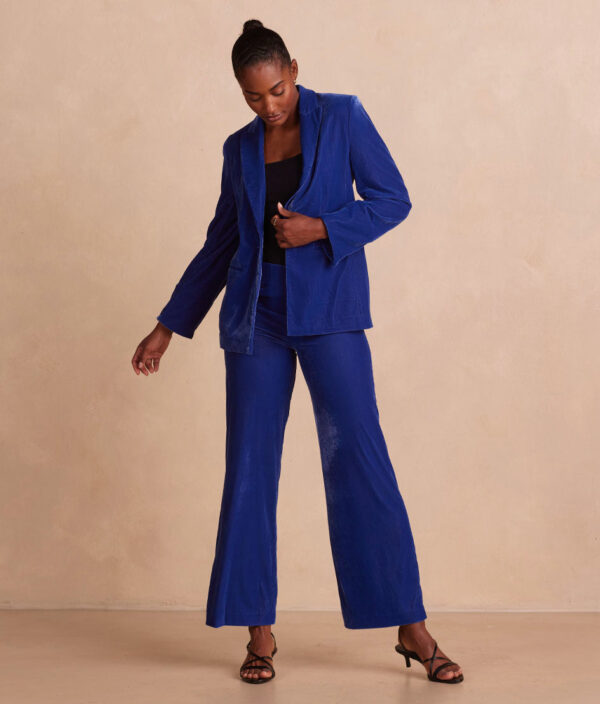 The Sustainable Velvet Collection Wide Leg Pant - Imperial - Image 3