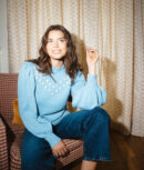 The Year-Round Balloon Sleeve Pompom Sweater - Glacier