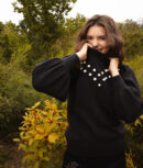 The Year-Round Balloon Sleeve Pompom Sweater - Sea Urchin