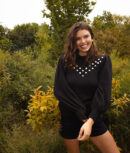 The Year-Round Balloon Sleeve Pompom Sweater - Sea Urchin